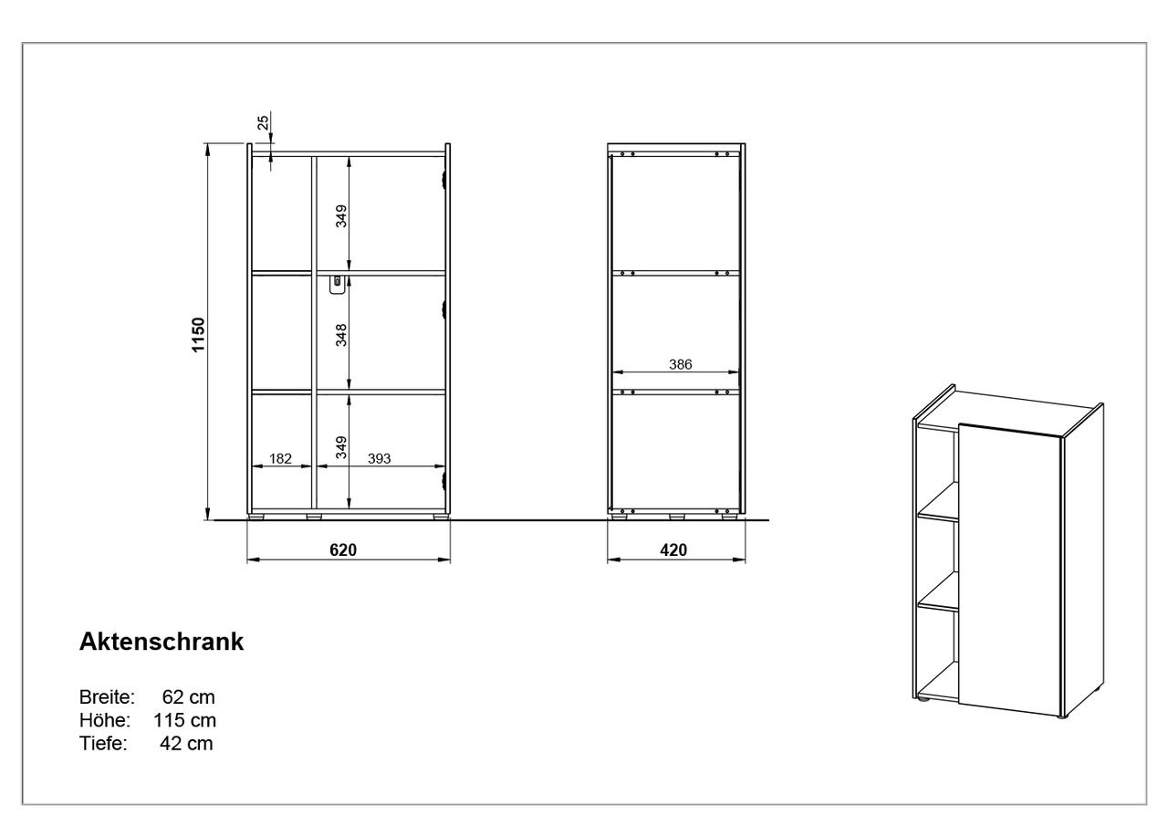 MID.YOU Aktenschrank AUSTIN