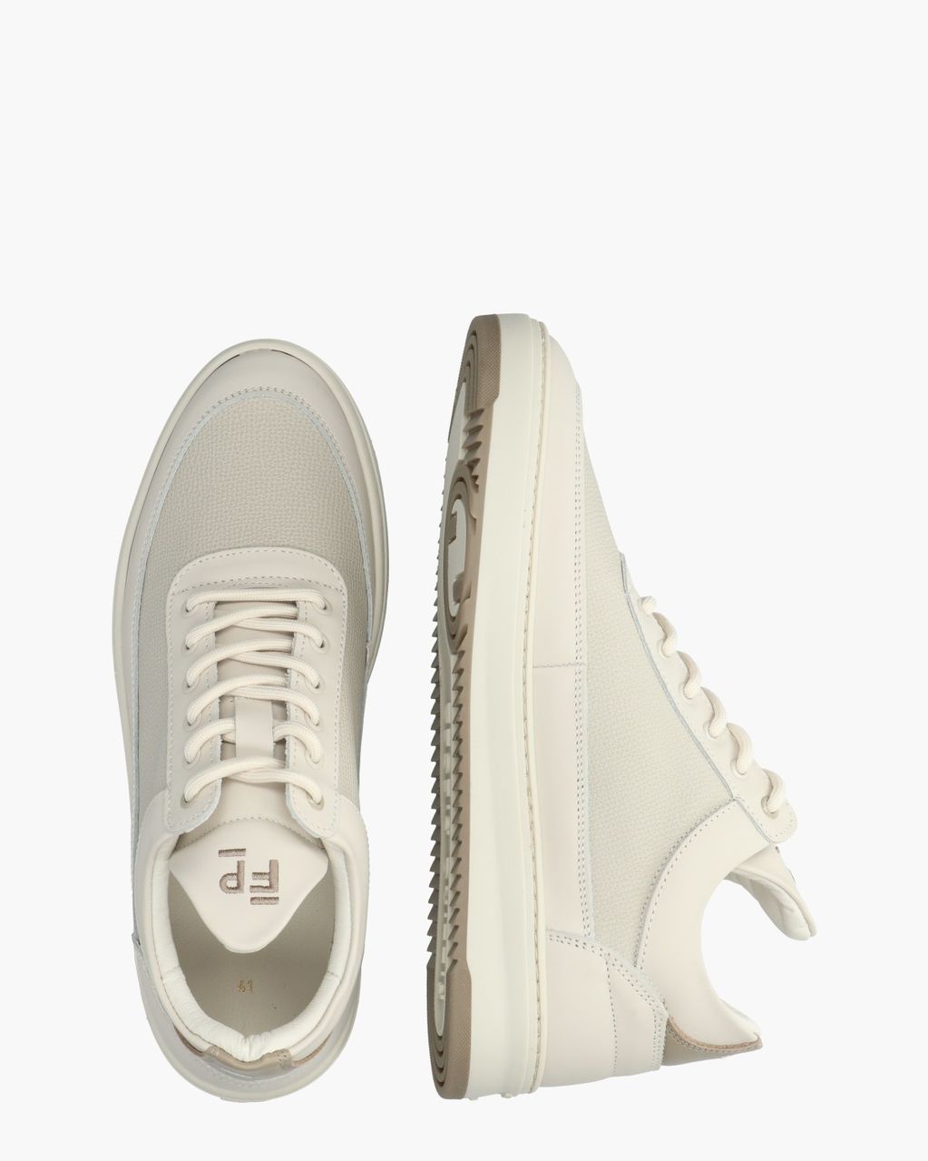 Filling Pieces Low Top Tech Crumbs Off-White/Taupe Herensneakers
