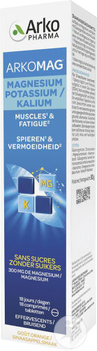 Arkopharma Arkomag Magnésium + Potassium 18 Comprimés