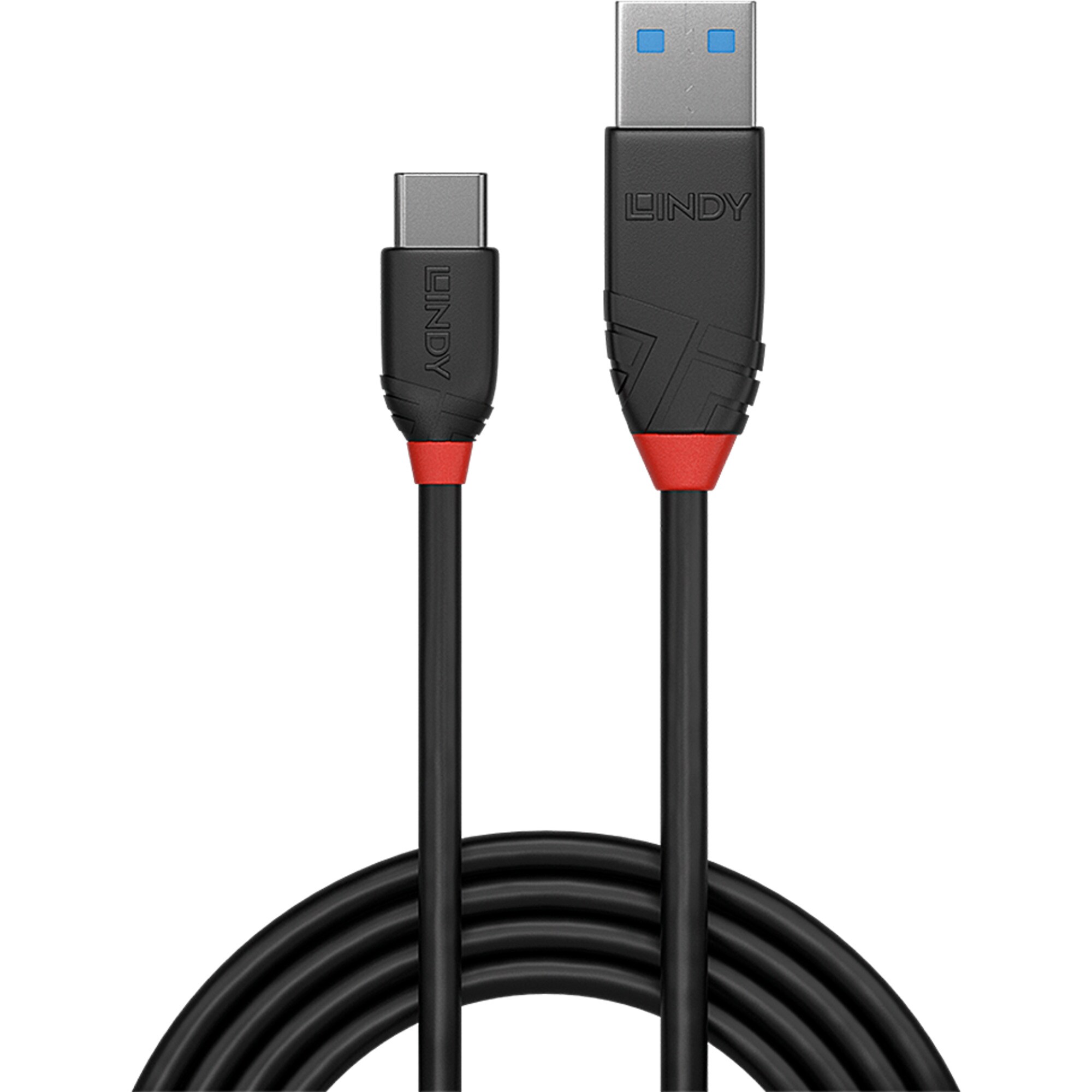 Lindy Kabel USB 3.2 Gen 2 Kabel Black Line, USB-A Stecker > USB-C Stecker