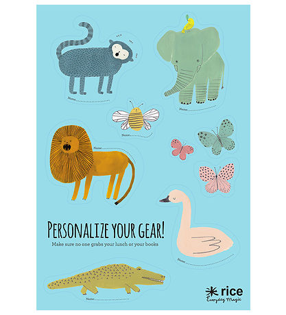 Rice Stickers bis Brotdose - 9 st. - Blau/Sweet Jungle