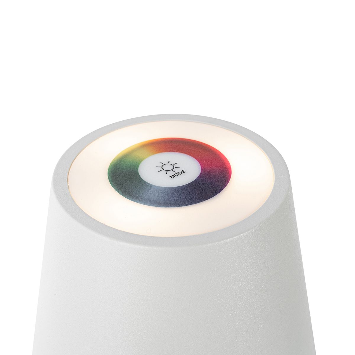 Set van 2 tafellampen wit met dimmer en oplaadbaar RGBW - Murdock