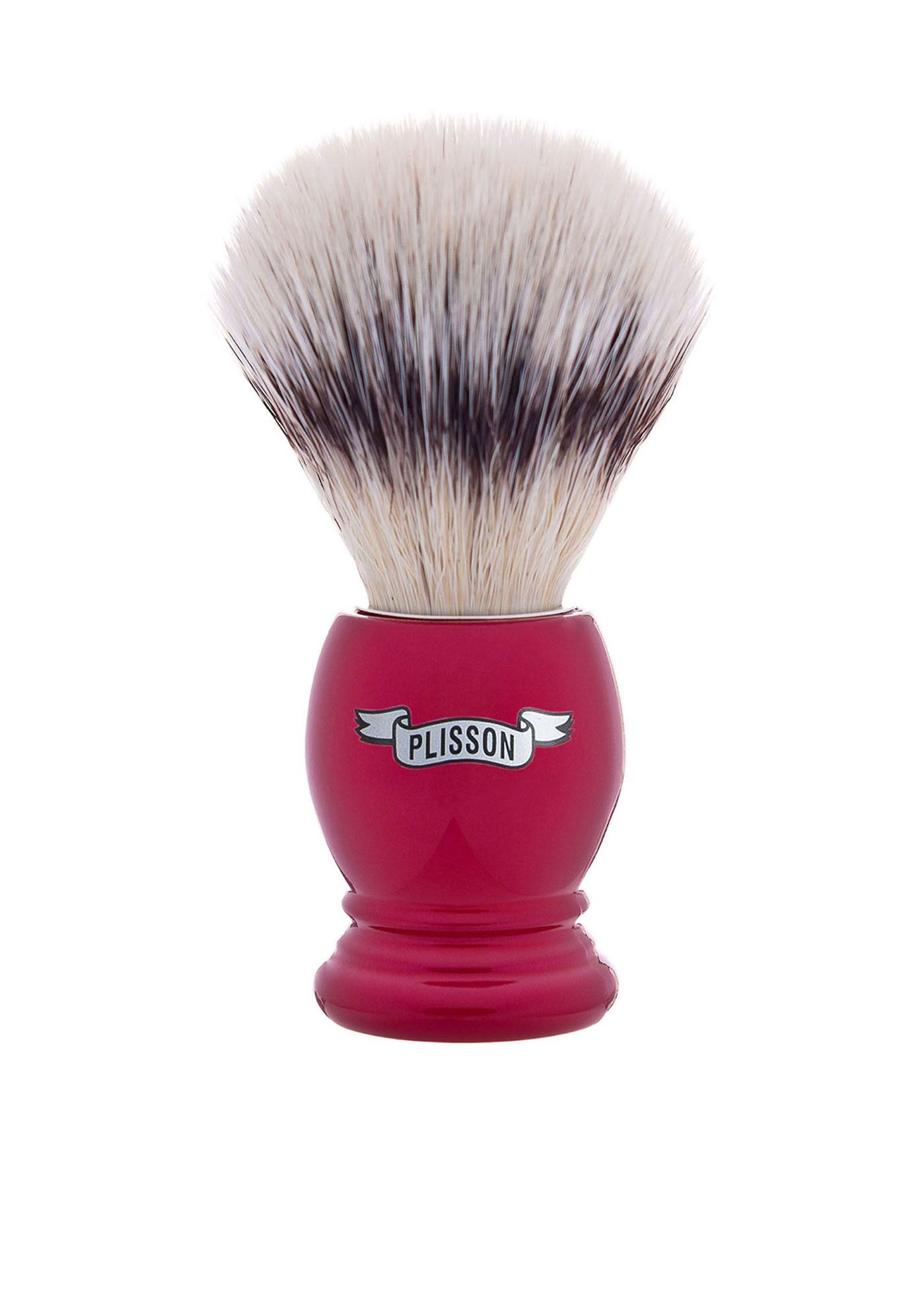 Plisson 1808 Pearl Red & High mountain white fibre shaving brush