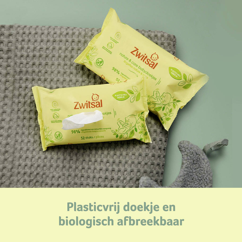 Nature & Care billendoekjes - 12 x 52 stuks