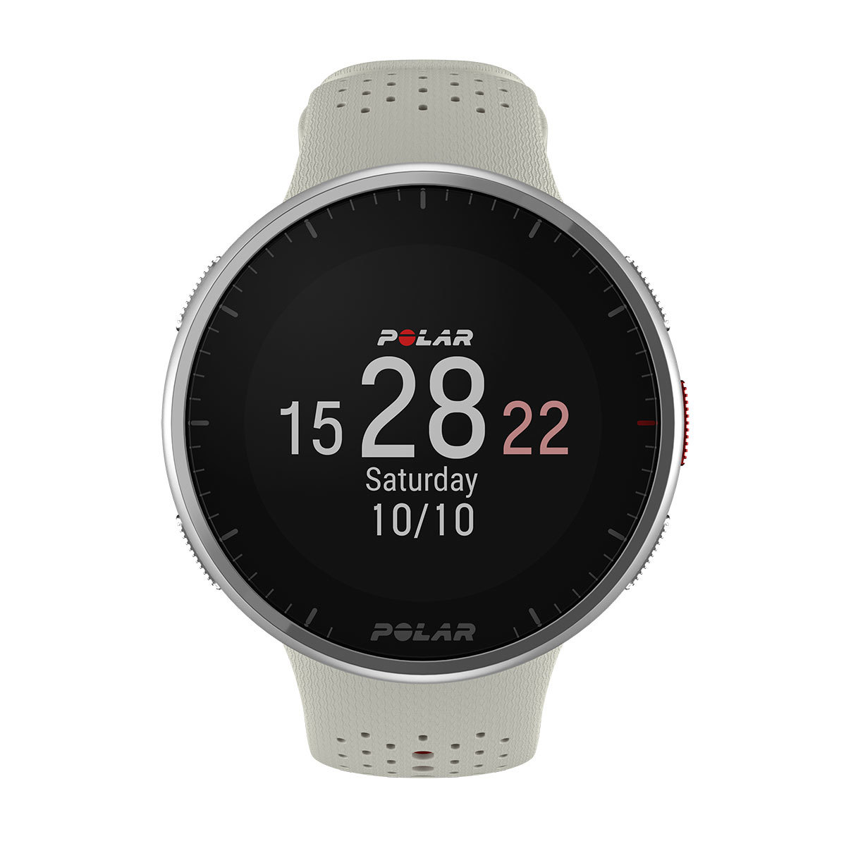 Polar Pacer Pro Sporthorloge Wit/Rood S-L