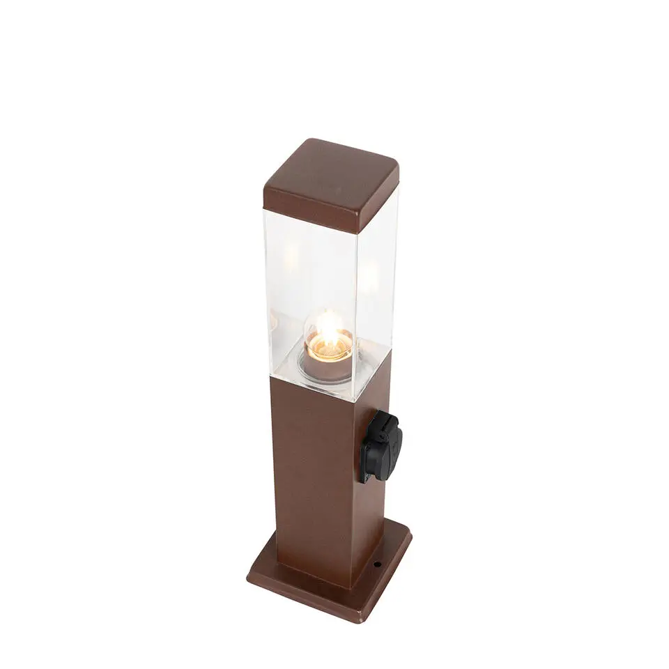 Qazqa staande buitenlampen malios bronskleurig e27
