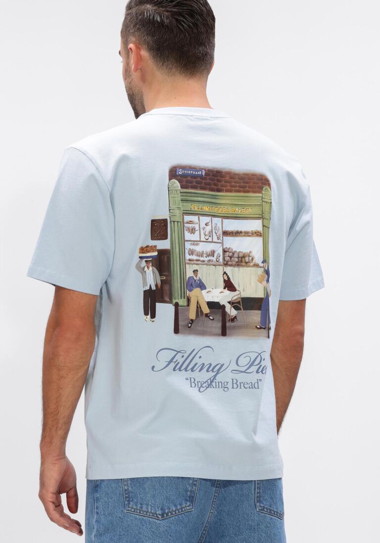 lichtblauwe filling pieces t-shirt t-shirt bakery