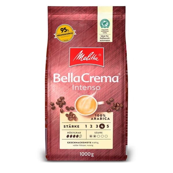 Melitta BellaCrema Intenso Kaffebønner - 1000 g.
