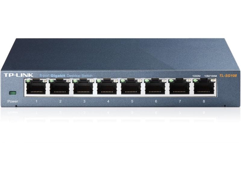 TP-Link Switch Omada Unmanaged Switch 8 x 1G Ports TL-SG108 8-port Gigabit Desktop Switch
