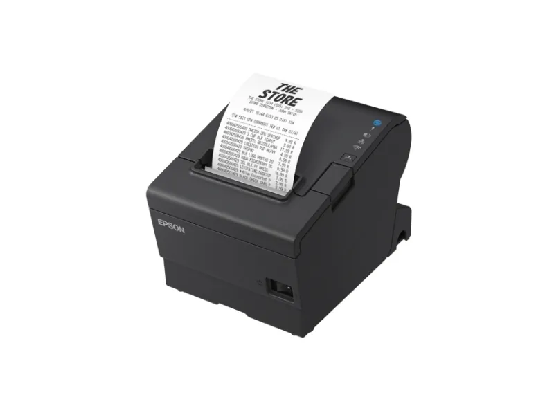 Epson TM T88VII (132) - Kvitteringsprinter - termisk linje - Rulle (7,95 cm) - 180 x 180 dpi - op til 500 mm/sek. - USB 2.0, USB 2.0 vært, LAN, PoweredUSB - skærer - sort