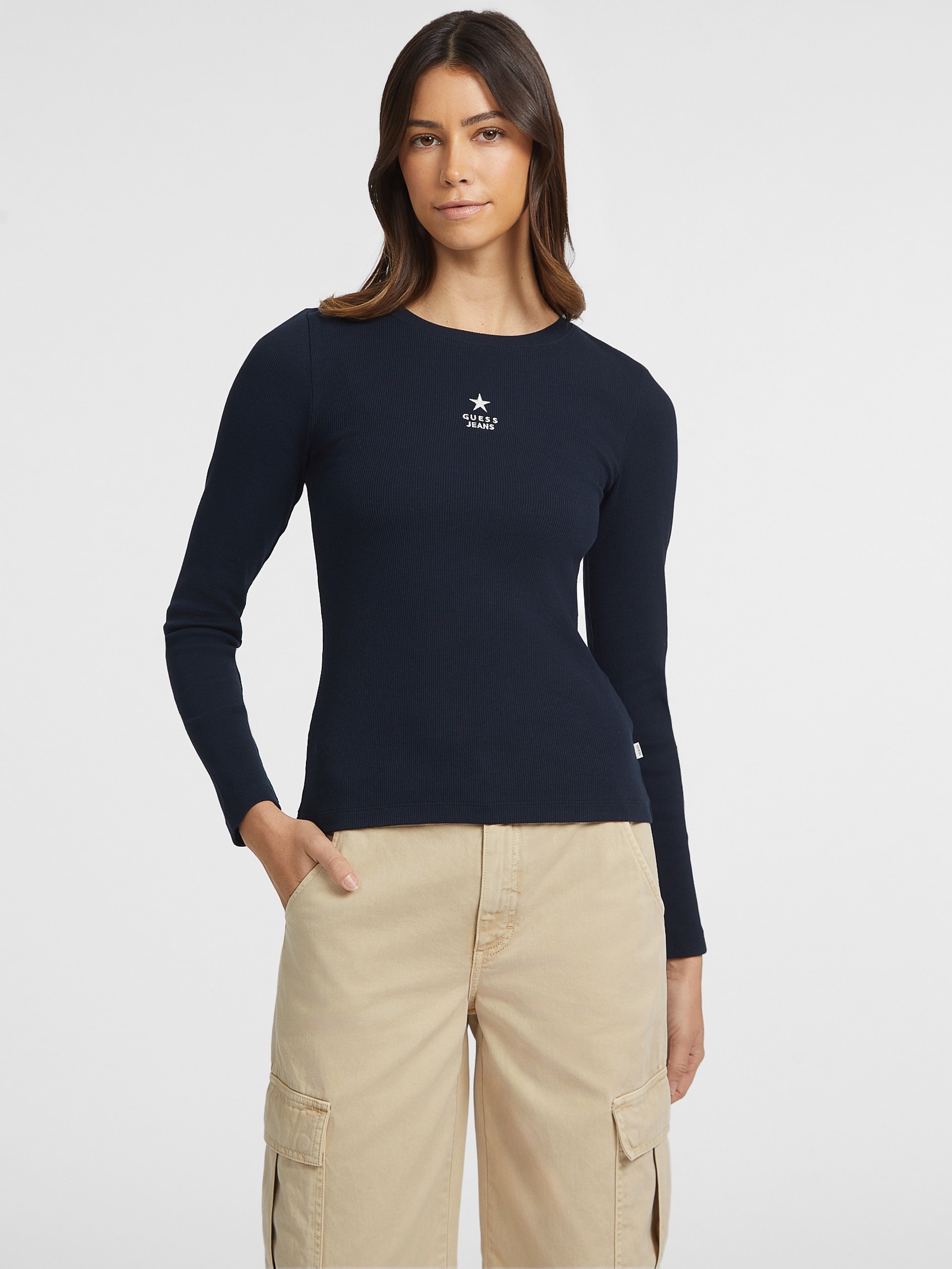 Camiseta Slim Rib-Knit Star