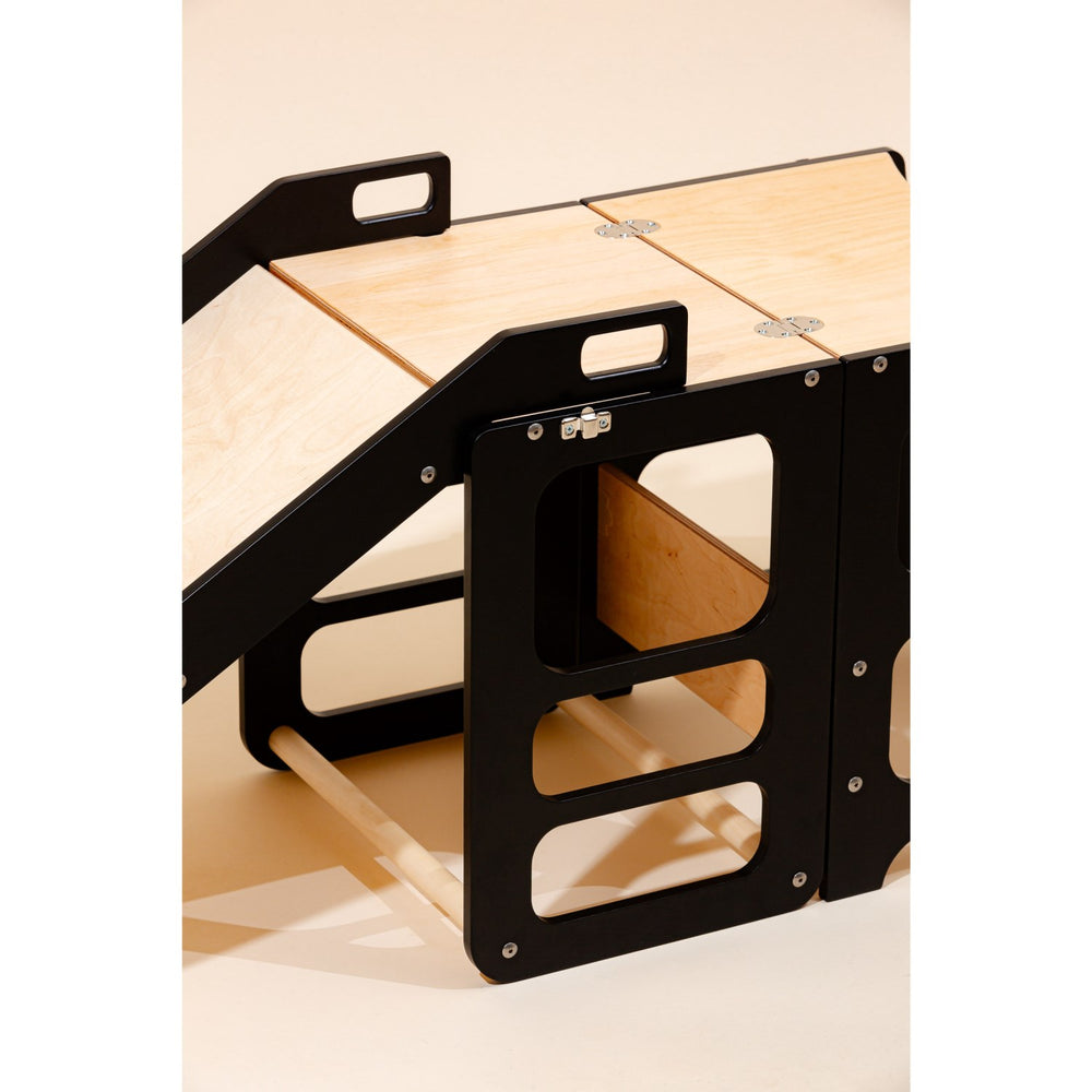 Køb Duck Woodworks Læringstårn m. Rutsjebane Black