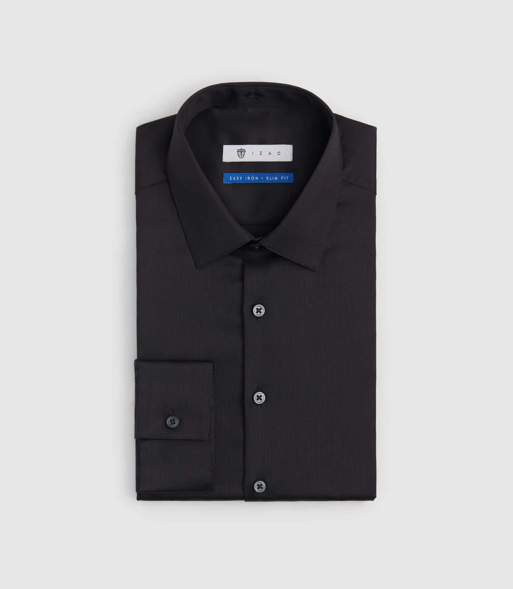 Chemise Easy Iron coton noir 