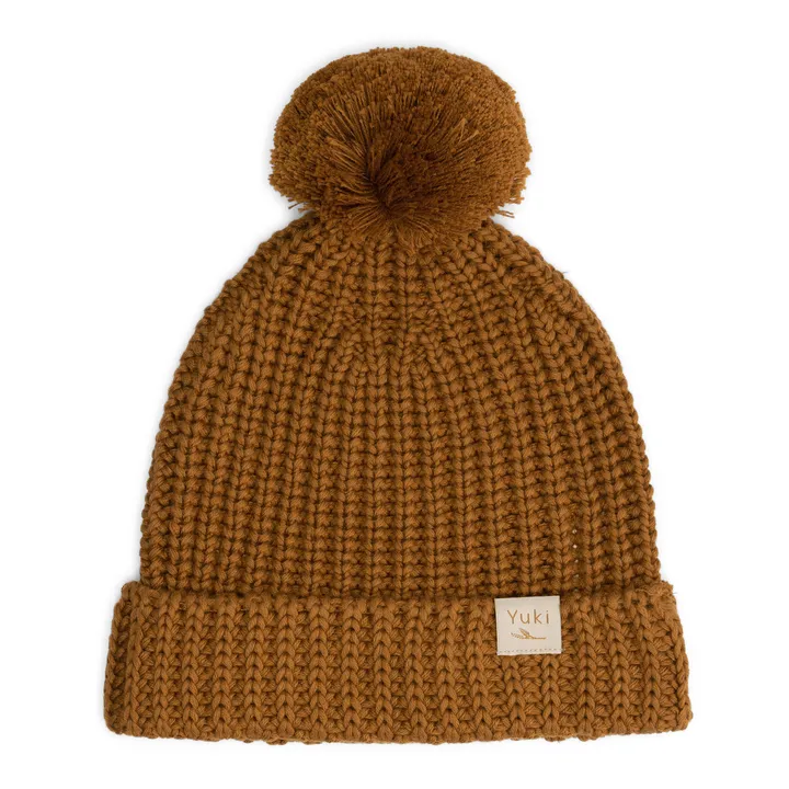 Yuki Bonnet Tricot Coton Bio | Marron