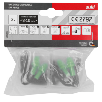 Suki oordoppen met koord - 33 db - 1 paar