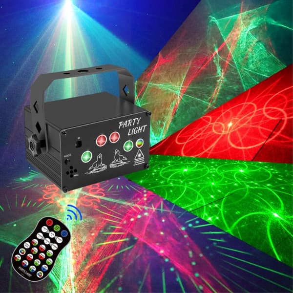Laserlys Blitslys Stemmeaktivert Fjernkontroll Diskofest