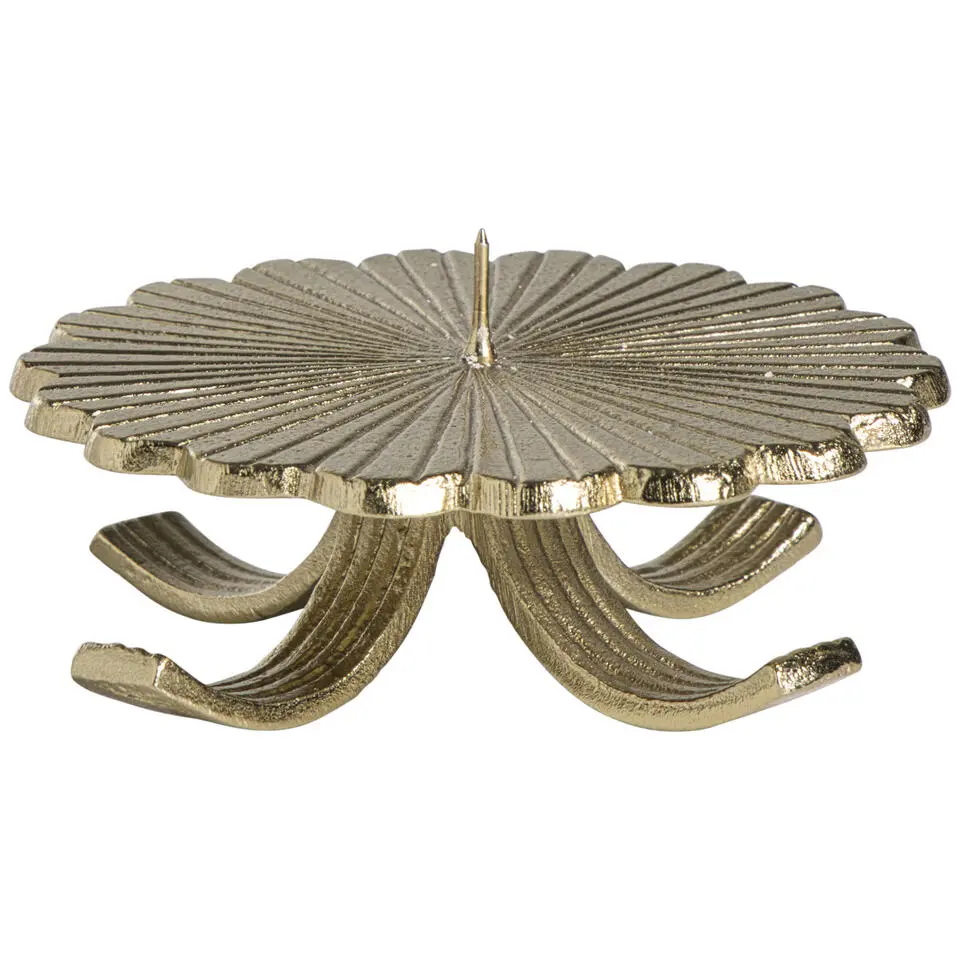 Kandelaar Reva goudkleur aluminium - 13xØ7 cm