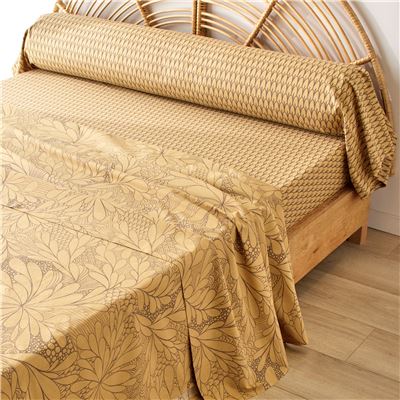 Linge de lit motif fleurs au trait