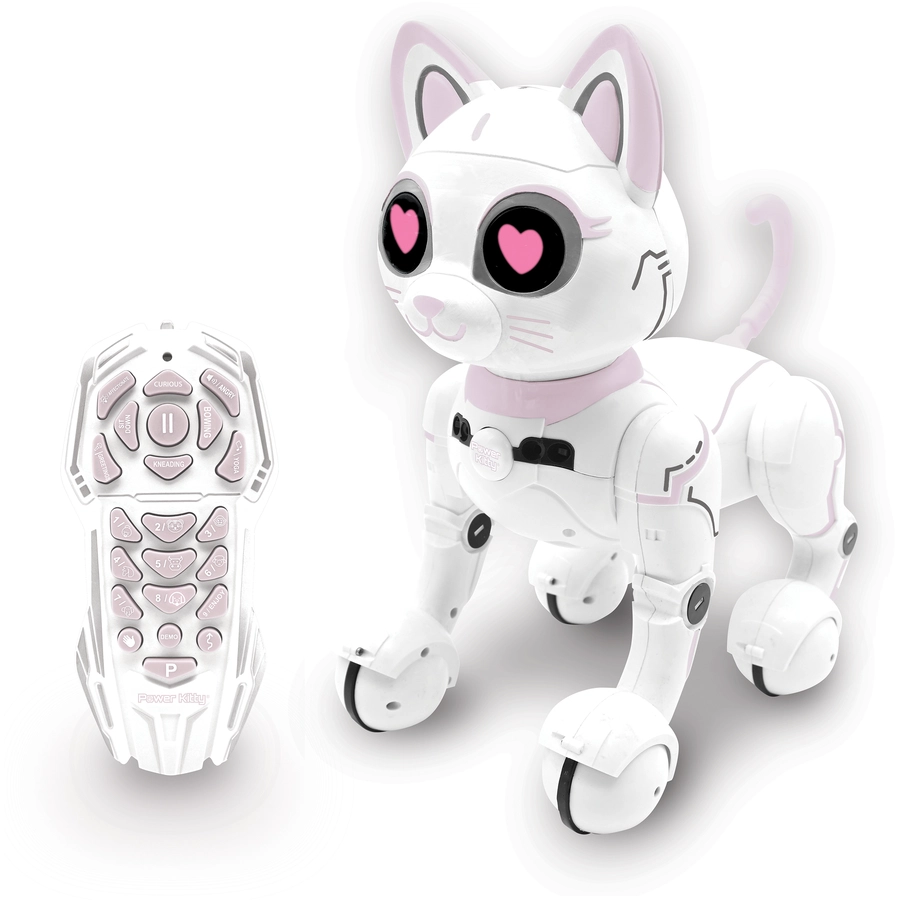 LEXIBOOK Power Kitty - Meine schlaue Roboterkatze mit Programmierfunktion, weiß