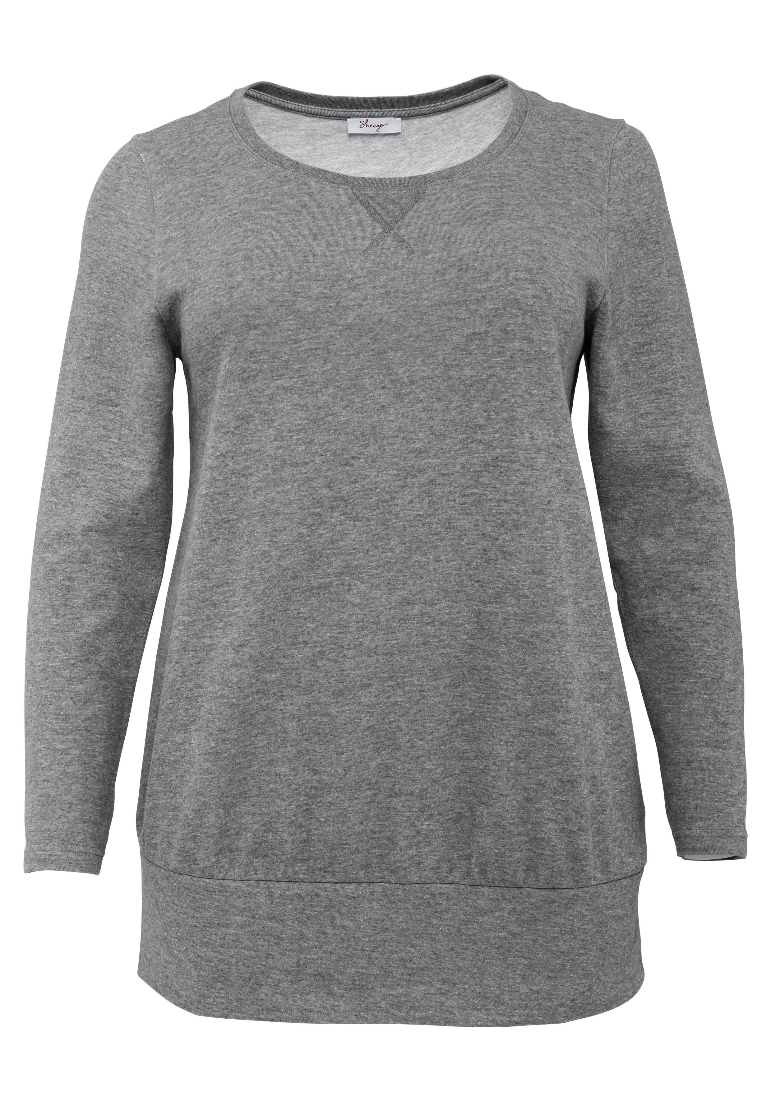 Longshirt mit breitem Saumbündchen