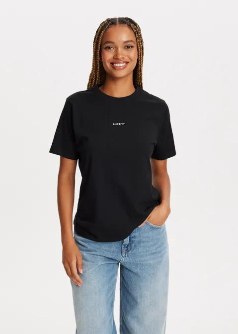 T-shirt met logo zwart (ZWART)