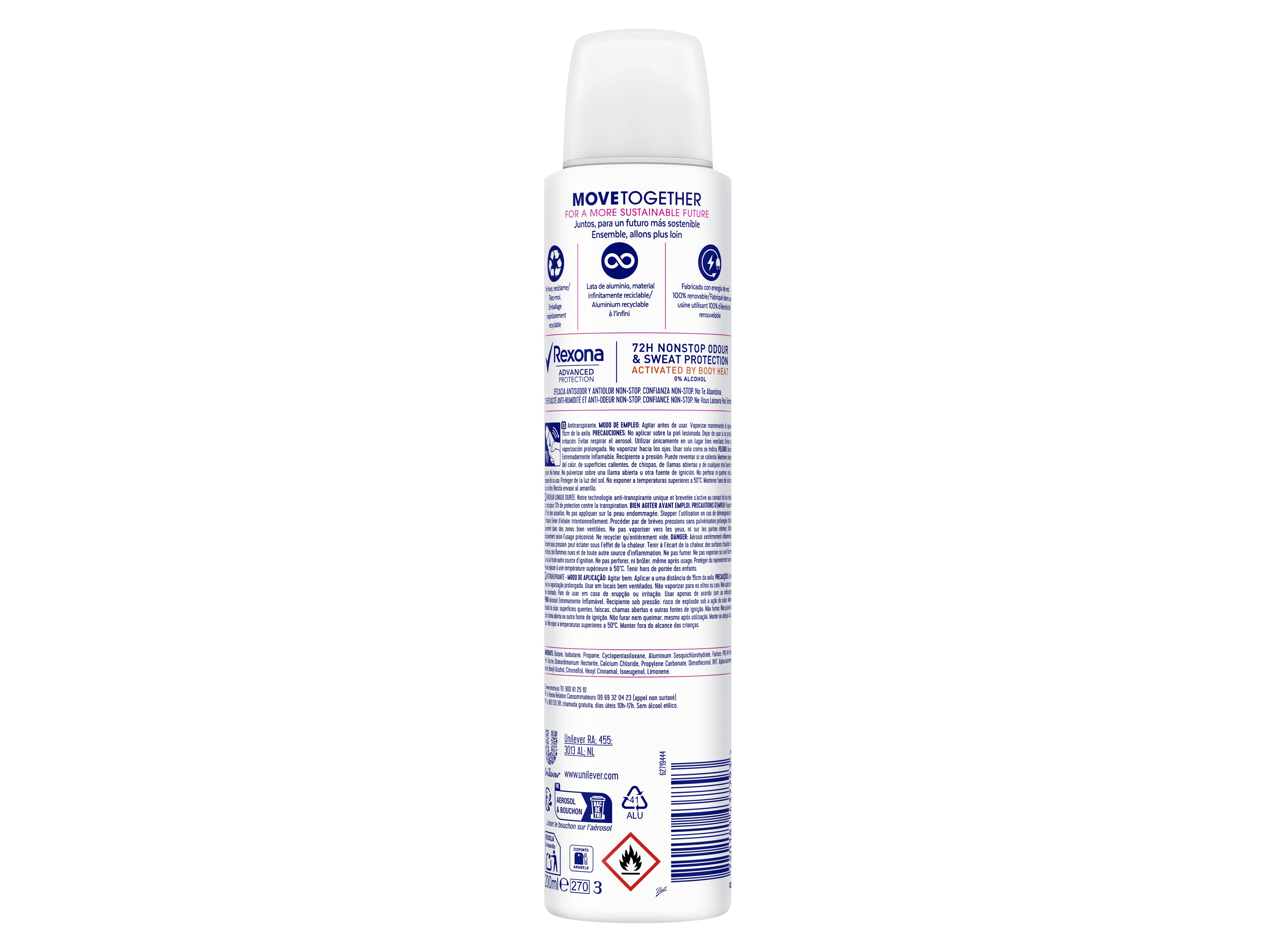 DESODORIZANTE SPRAY REXONA TROPICAL 72H 200ML