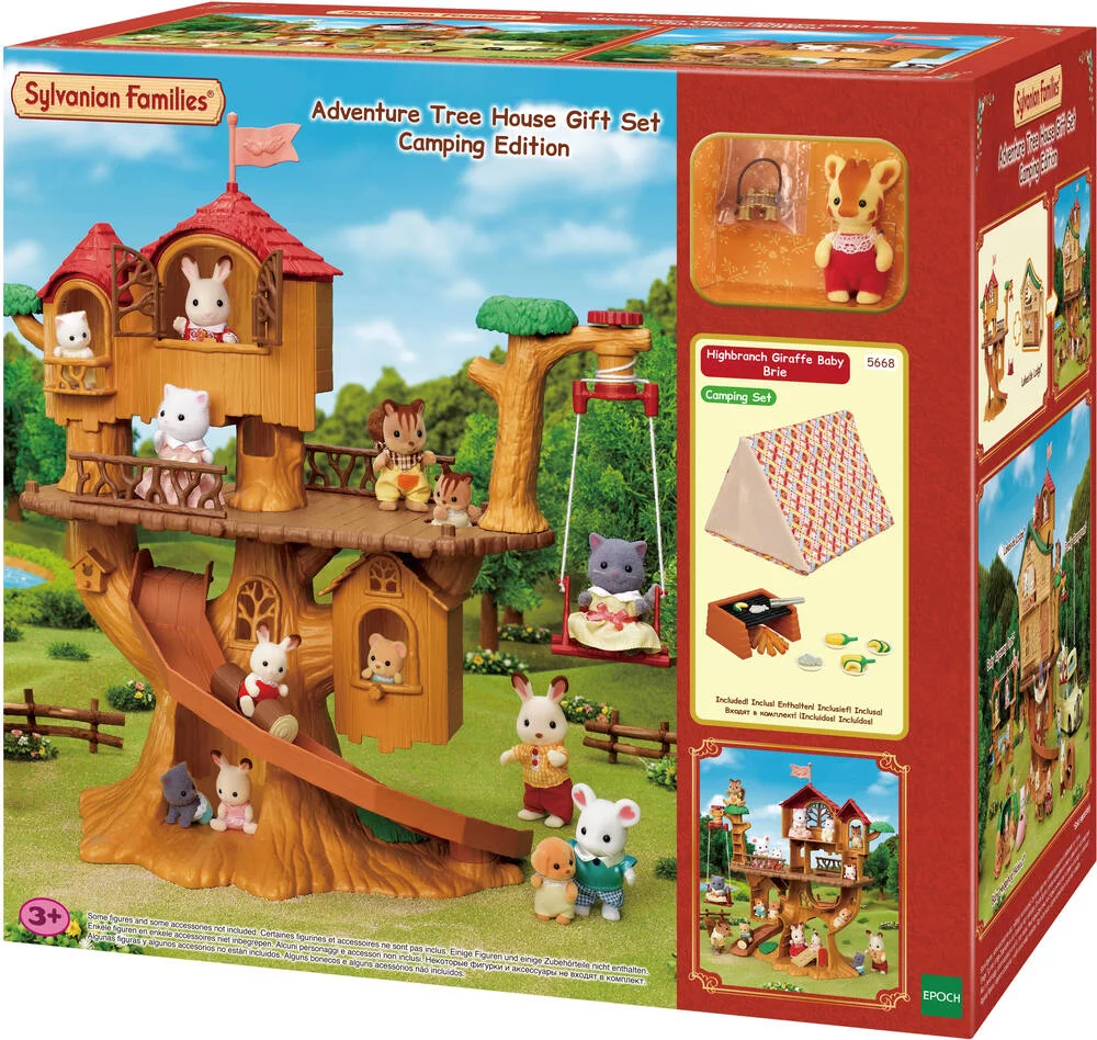 LA CABANE DANS LES ARBRES ET LE SET DE CAMPING -SYLVANIAN VACANCES