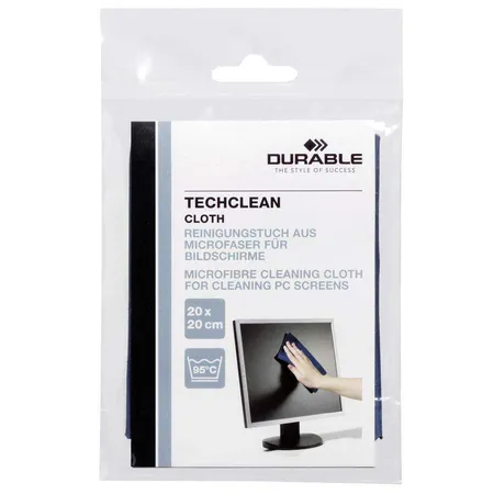Durable 579406 Mikrofasertuch TechClean Cloth, 200 x 200 mm, blau