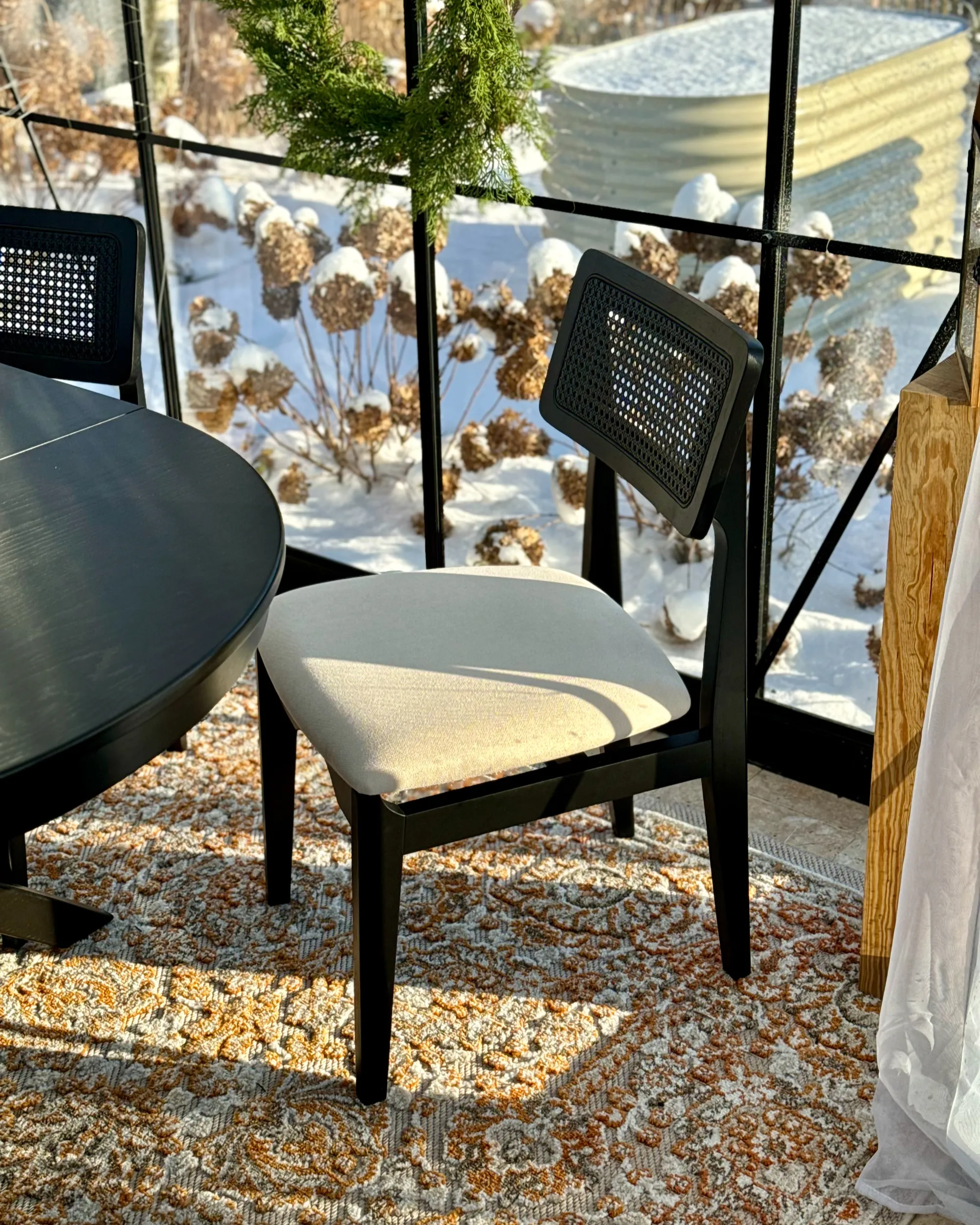 Set van 2 eetkamerstoelen RUBONIA Hout Zwart