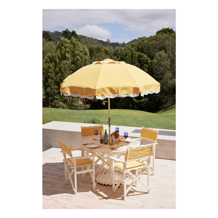 Business & Pleasure Co. Parasol festonné Beach Club | Jaune