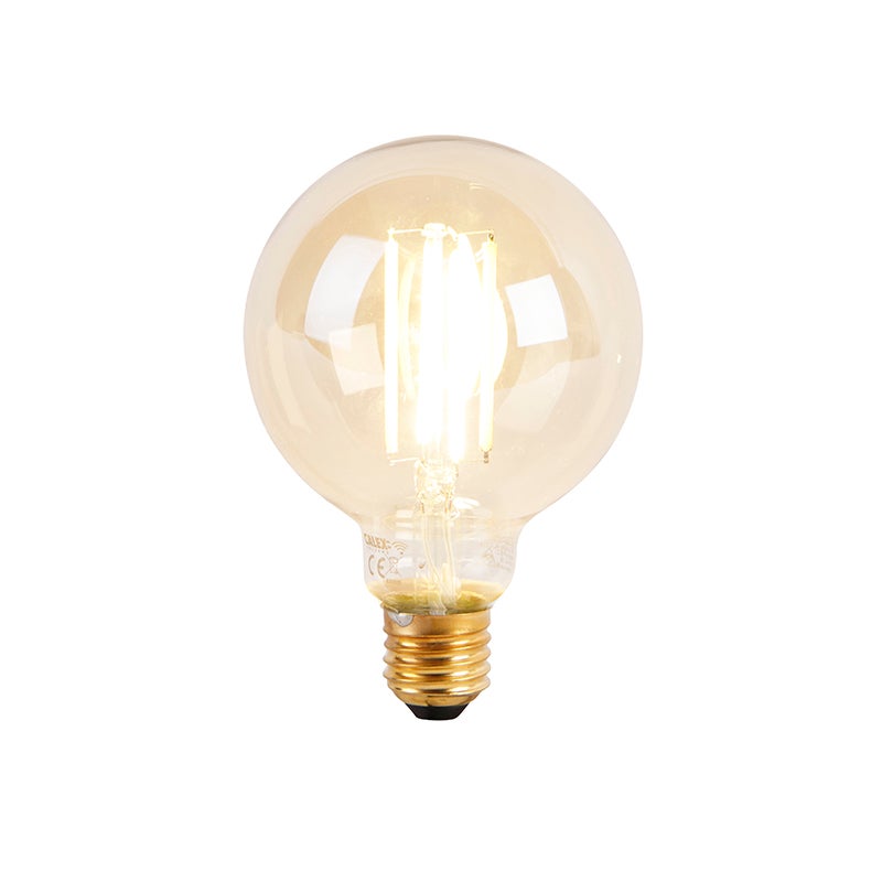 Slimme Art Deco Wandlamp Goud incl. G95 WiFi Lichtbron - Facil