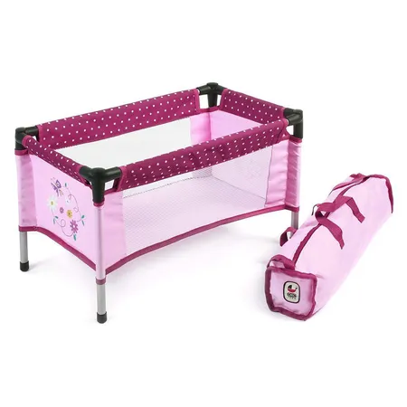 Bayer Chic Puppen-Reisebett, Dots Brombeere