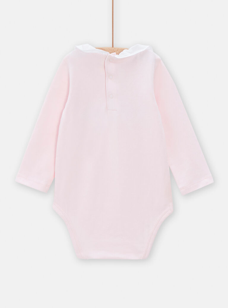 Body rose à manches longues pour bébé fille