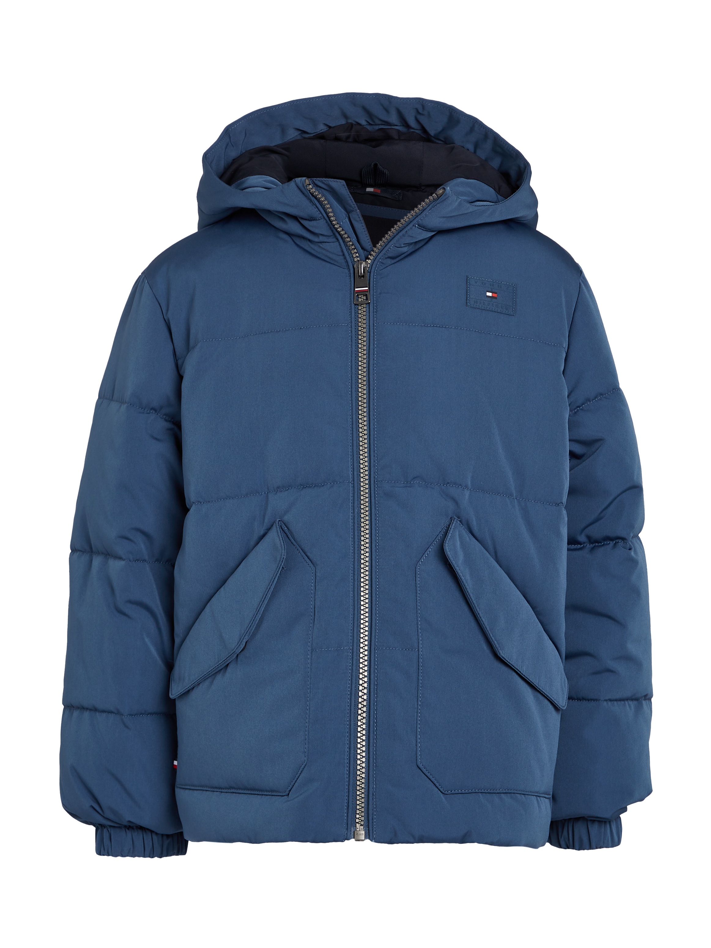 Tommy Hilfiger Steppjacke »MONOTYPE PADDED PUFFER JACKET« mit Kapuze Baby bis 2 Jahre, mit Kapuze, Gummizug am Ärmel