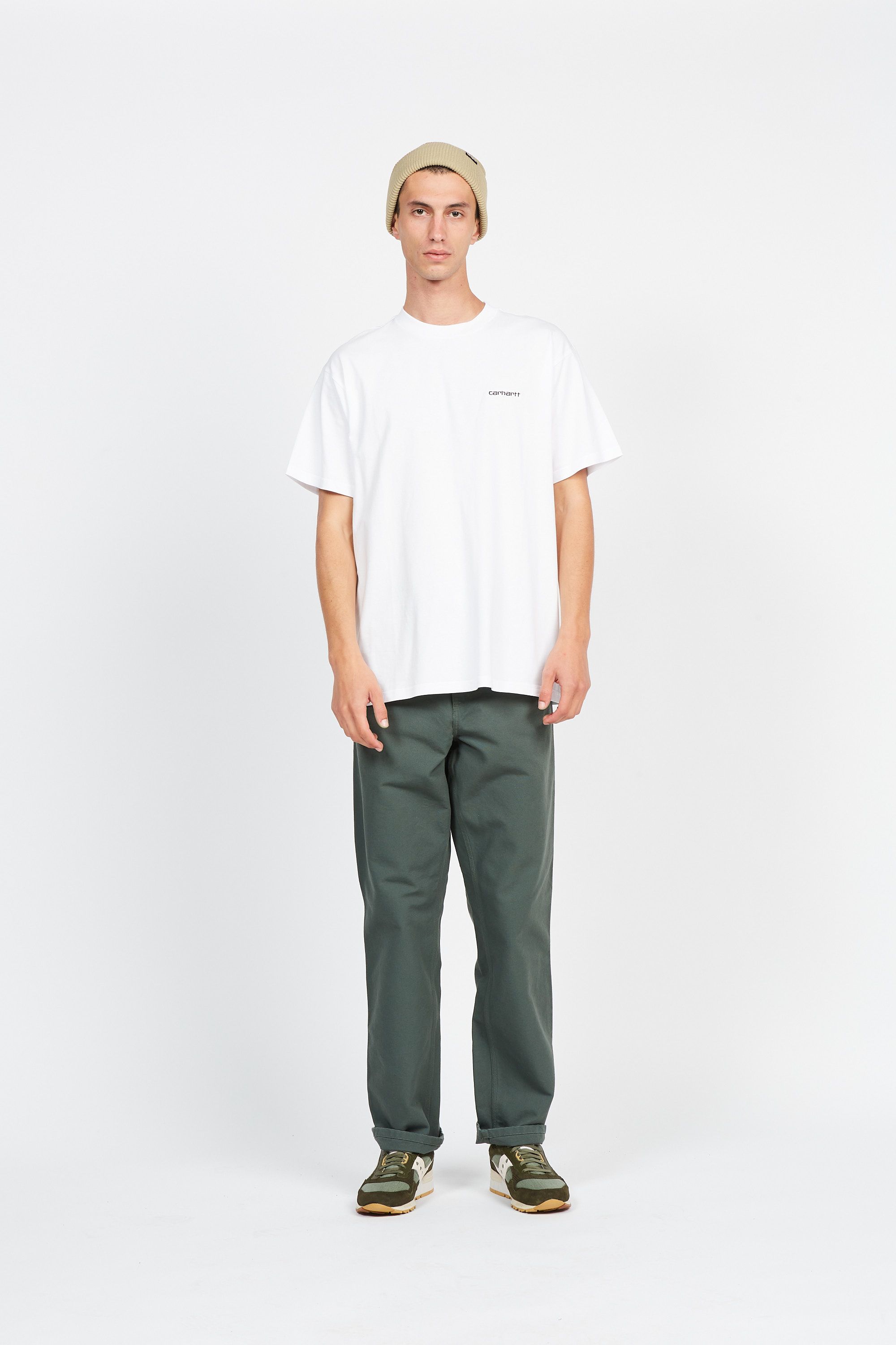CARHARTT WIP T-shirt Script Embroidery Blanc