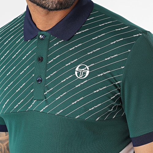 Polo Manches Courtes Asymetrical Vert