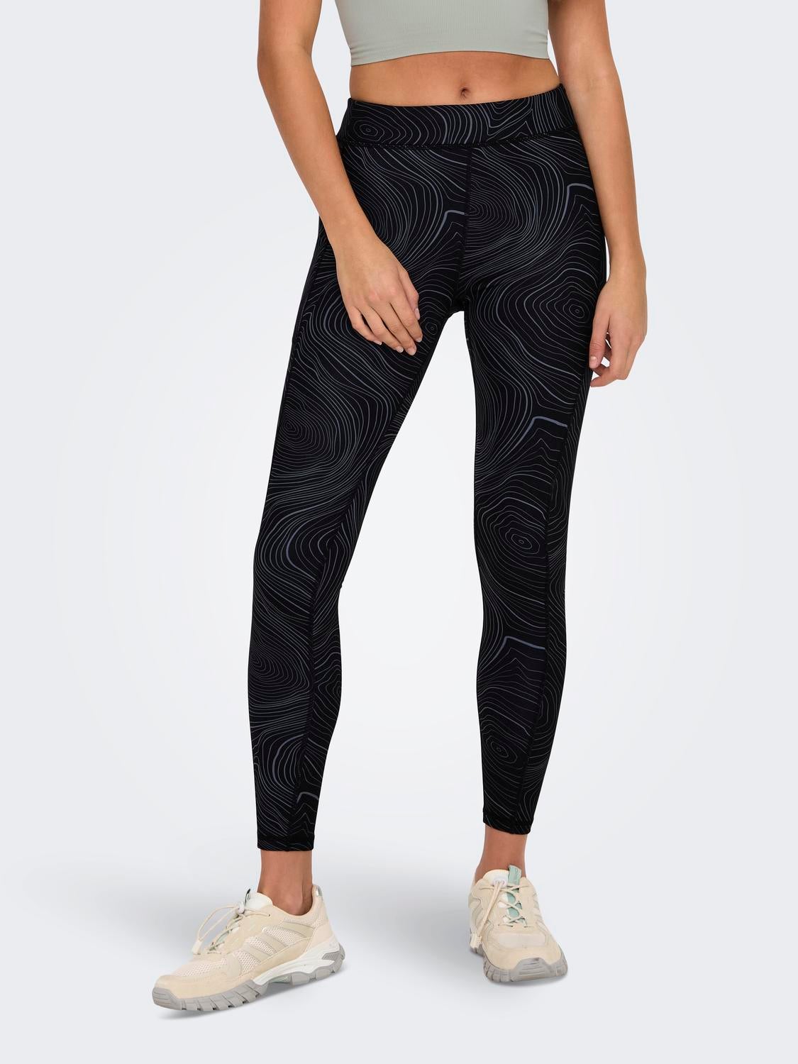 ONPRYA-2-STEN Hohe Taille Enger Schnitt Sportleggings Black