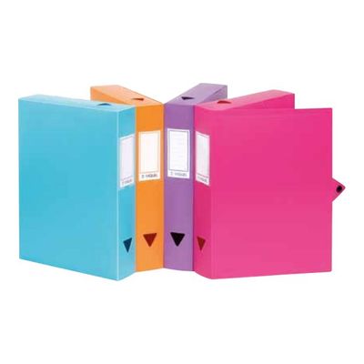 Viquel - Boîte de classement plastique - dos 40 mm - rose fuchsia