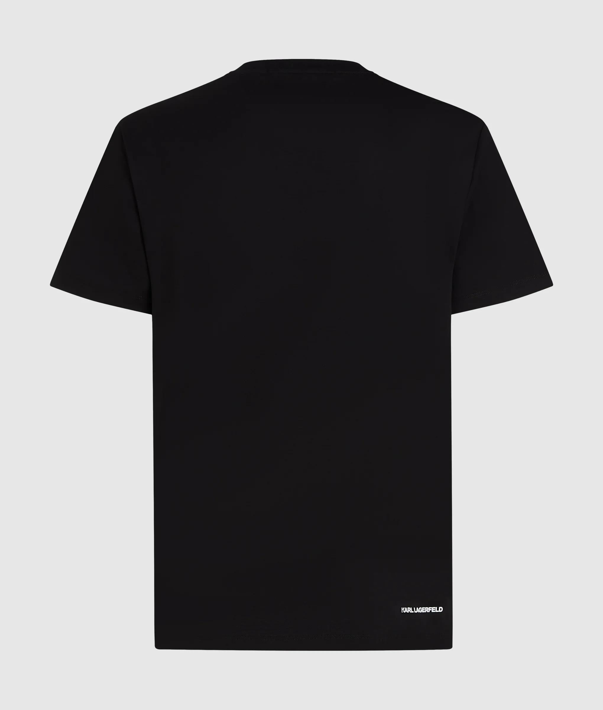 T-shirt met V-hals en logo