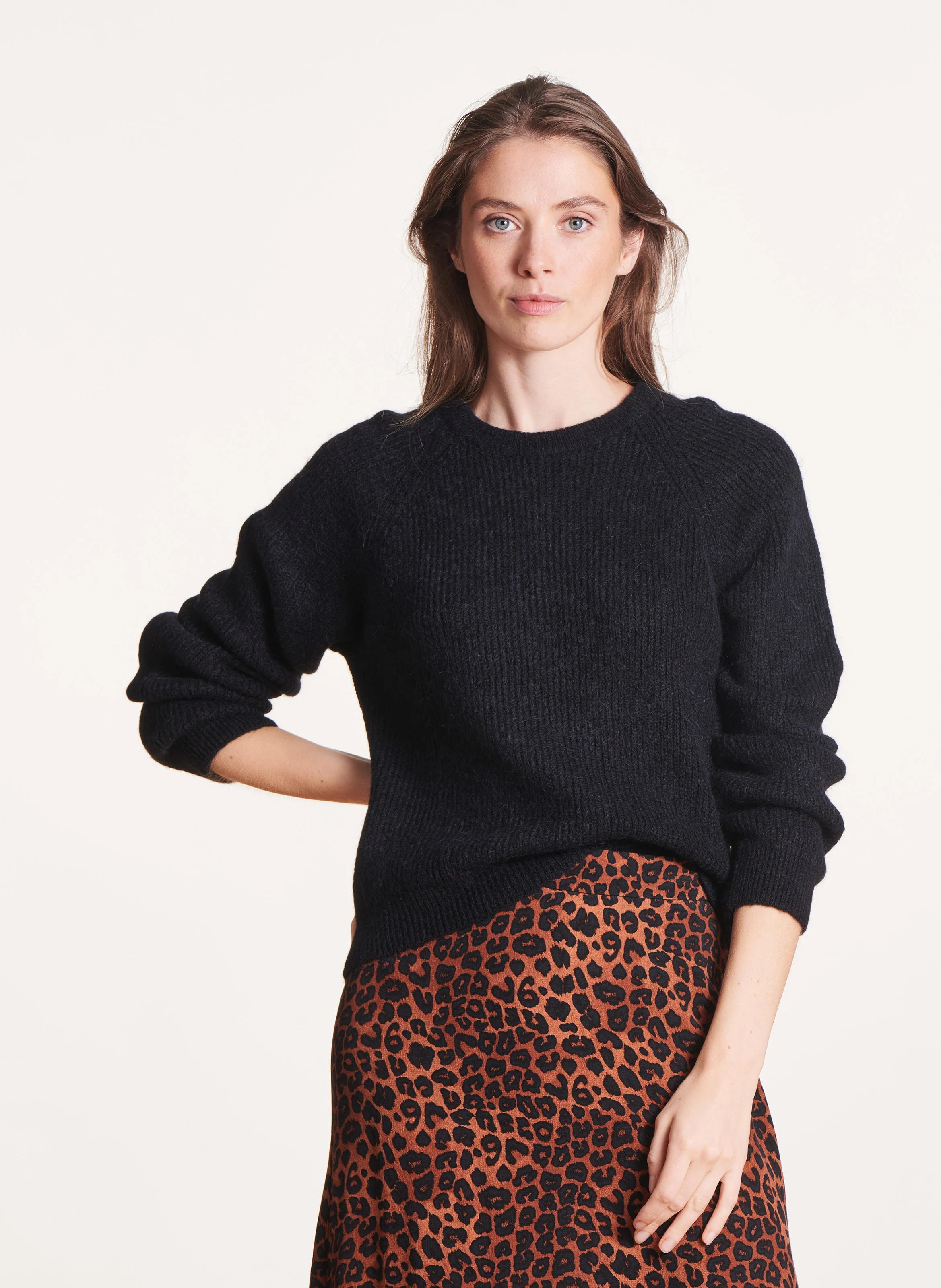 Pull col rond | Noir