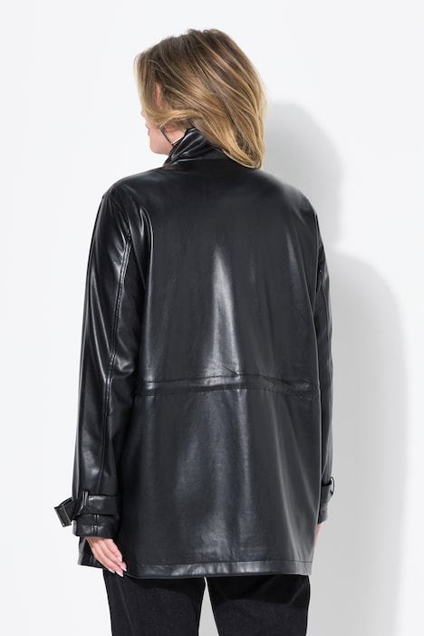 Jacke, Lederoptik, Tunnelzug in der Taille