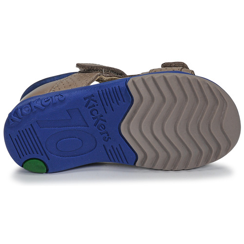 Kickers - PLAZABI - Gris / Bleu