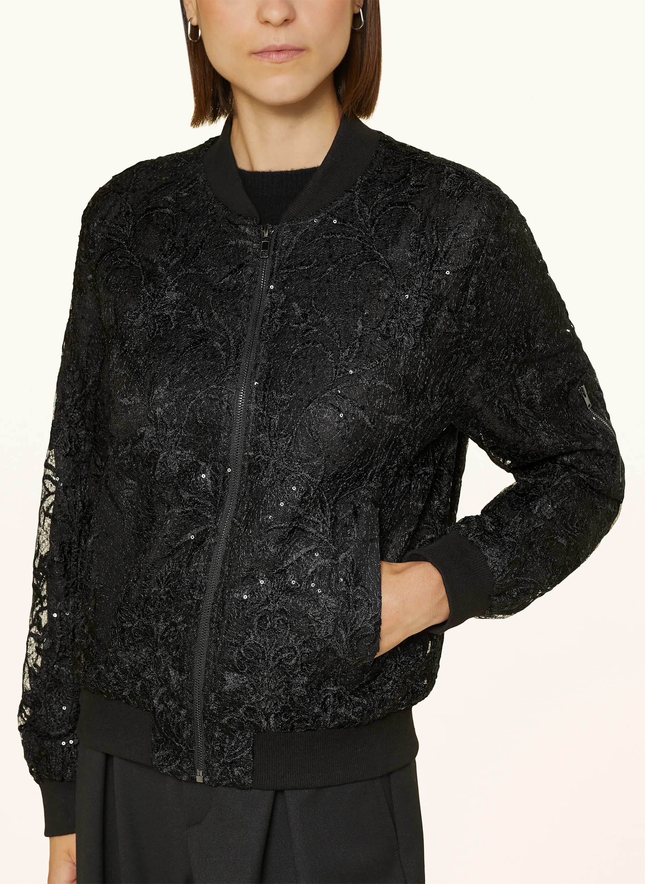 darling harbour Blouson aus Spitze mit Pailletten