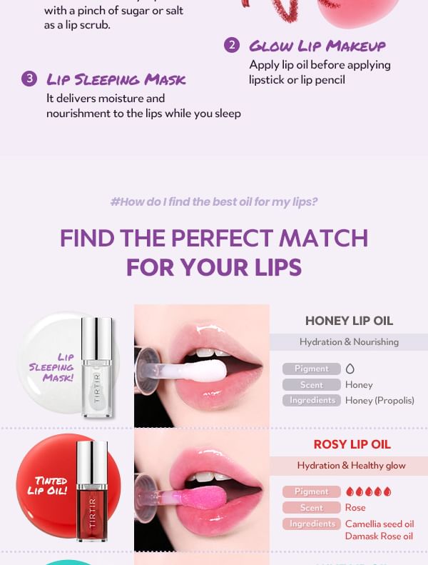 TIRTIR - My Glow Lip Oil - 4 soorten