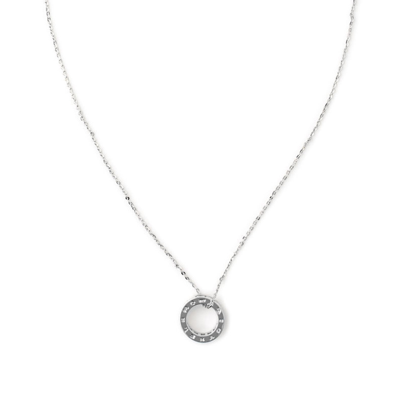 Collier plaqué Rhodium et Cubic Zirconia Blanc