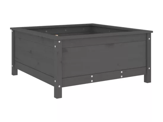 Jardinière bac lit surélevé bois marron 82.5 x 82.5 x 39 cm 02_0037944