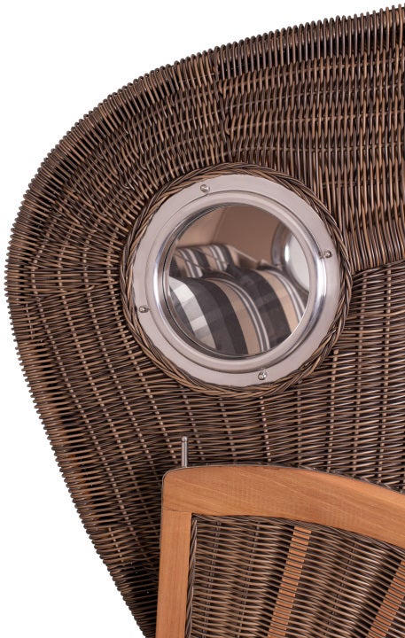 Strandstoel Rantum teak PE grijs design 583