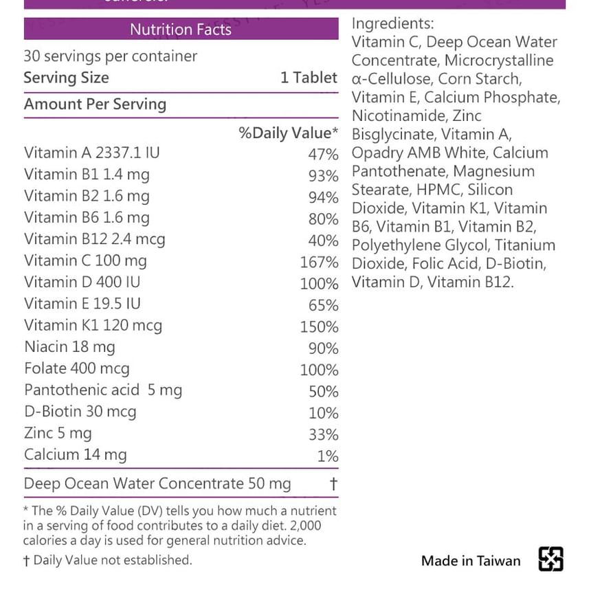 BHK's - Multivitaminetabletten