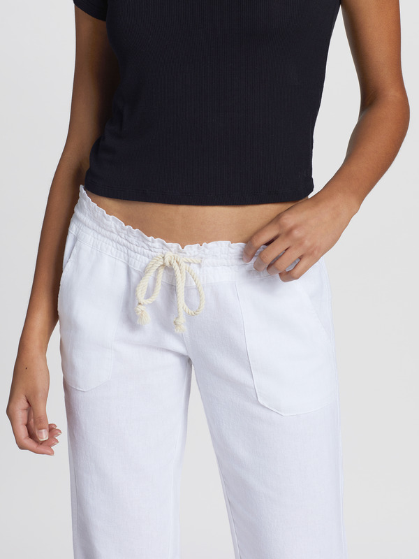 Oceanside Pantalon évasé Blanc Femme