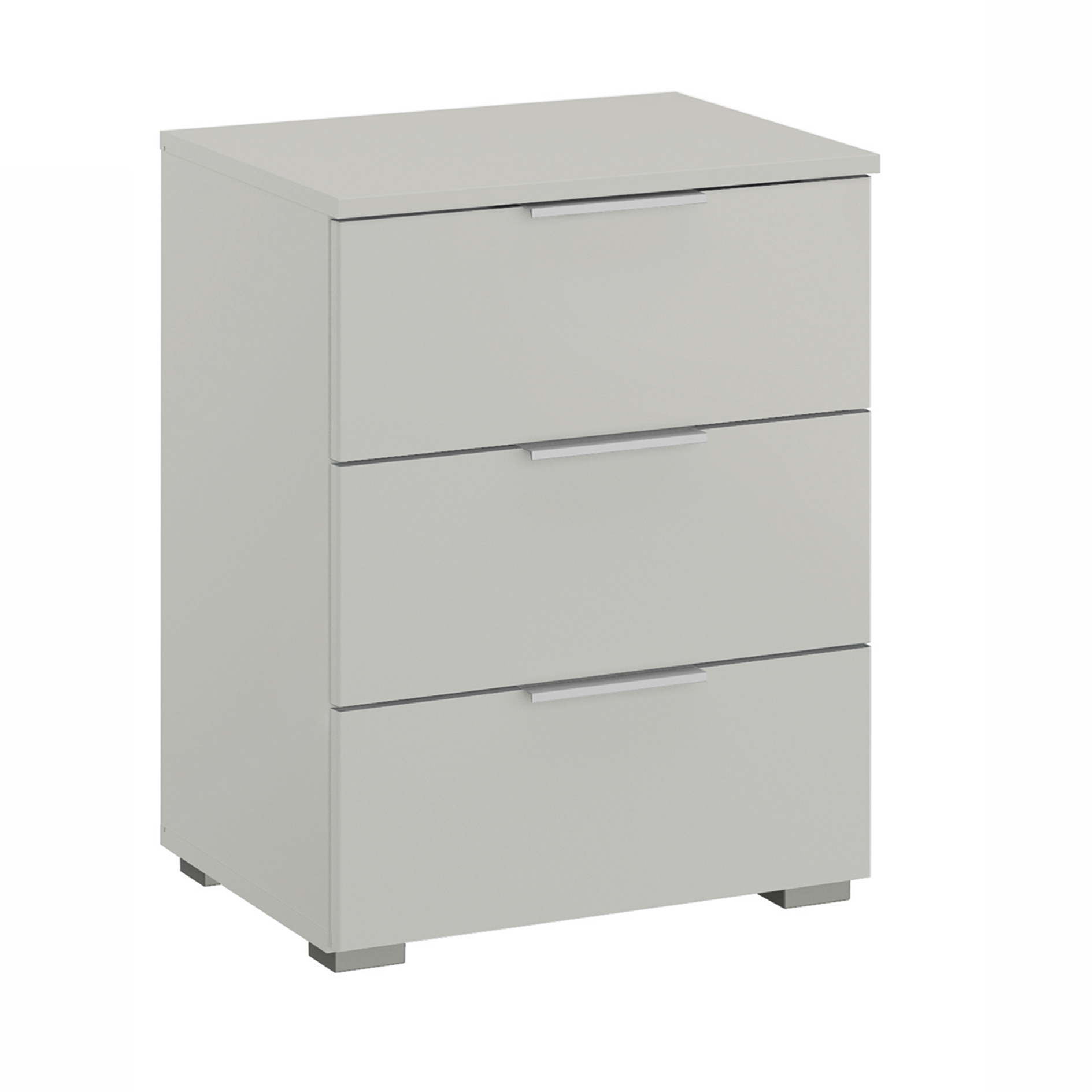 2er-Set-Nachttisch - seidengrau - 3 Schubkästen - 47 cm
